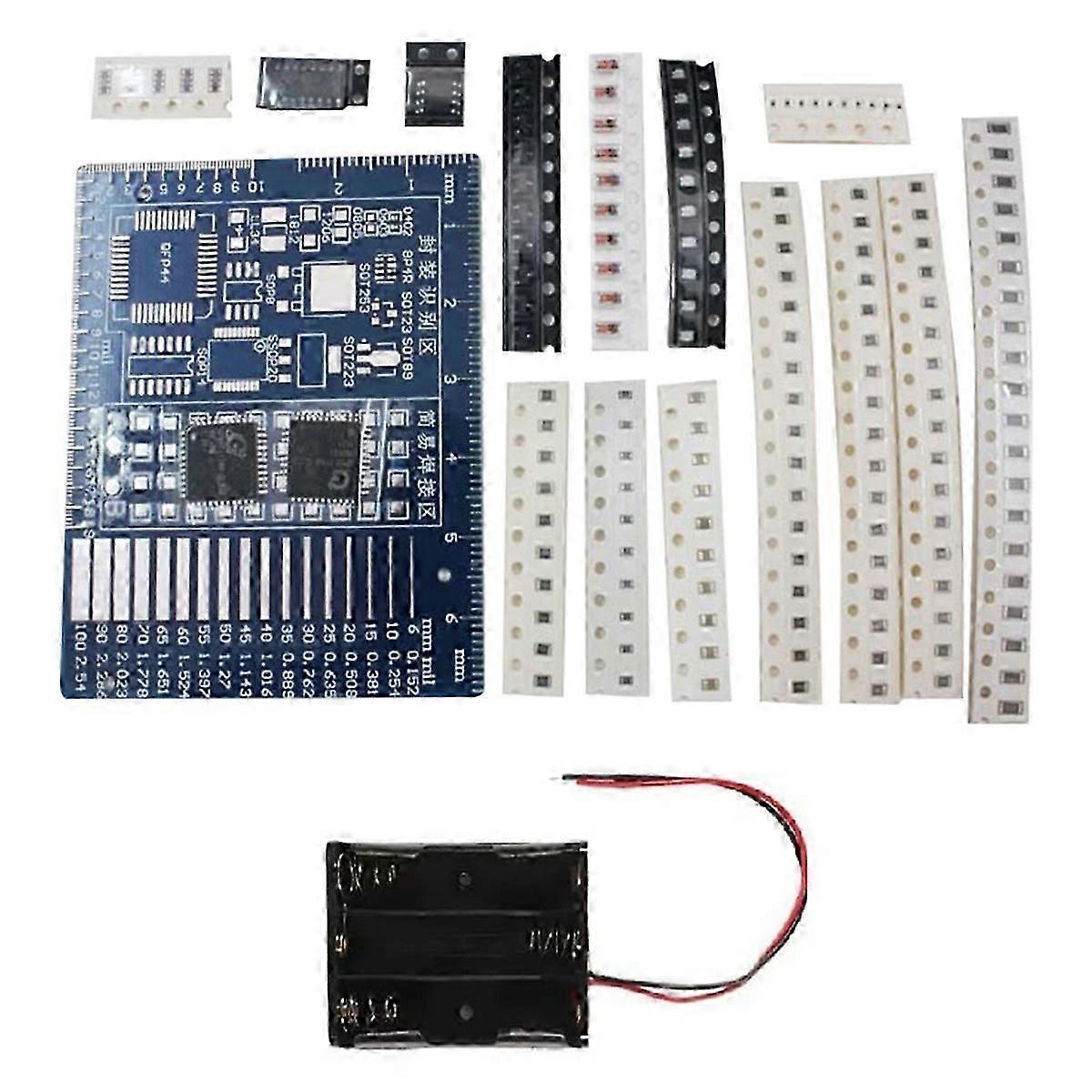 SMD Component Welding Practice Board DIY Kit Skill Training Board Led  istor Set Practice