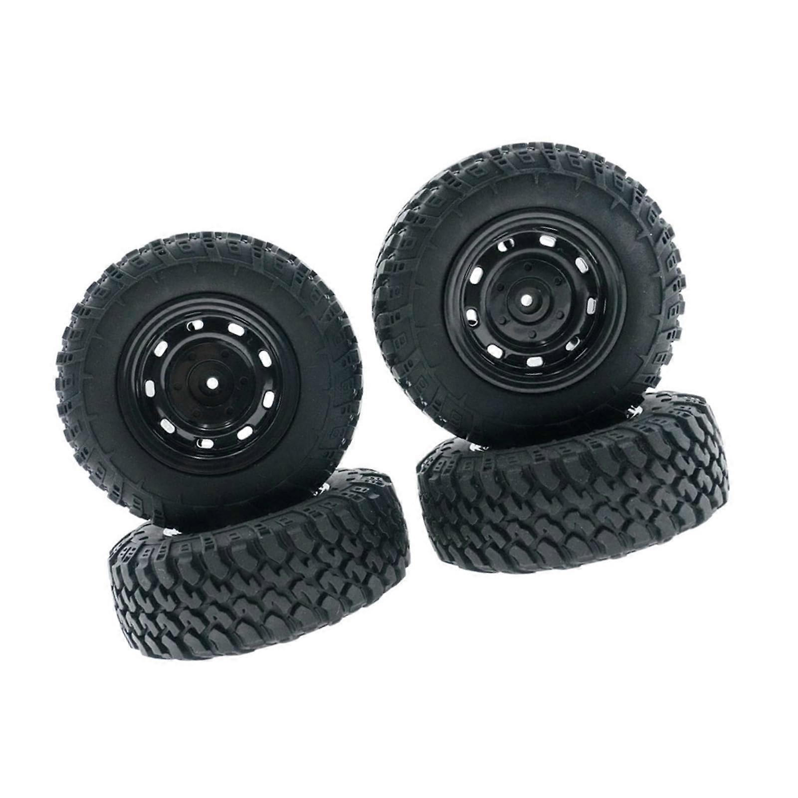 4 Pack Off-Road RC Car Tyres with Wheel Hubs for MN90 MN98 MN99S Model Upgrade Stability