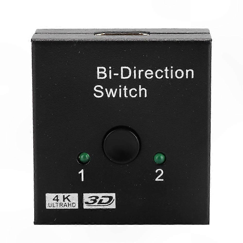 Bidirectional HDMI Splitter Switcher for High-Definition Signals in Black
