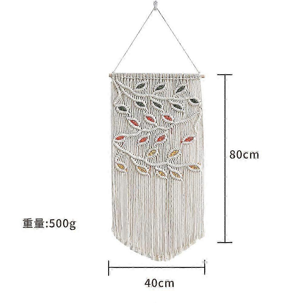 Hand-woven leaf flower tapestries for room decoration