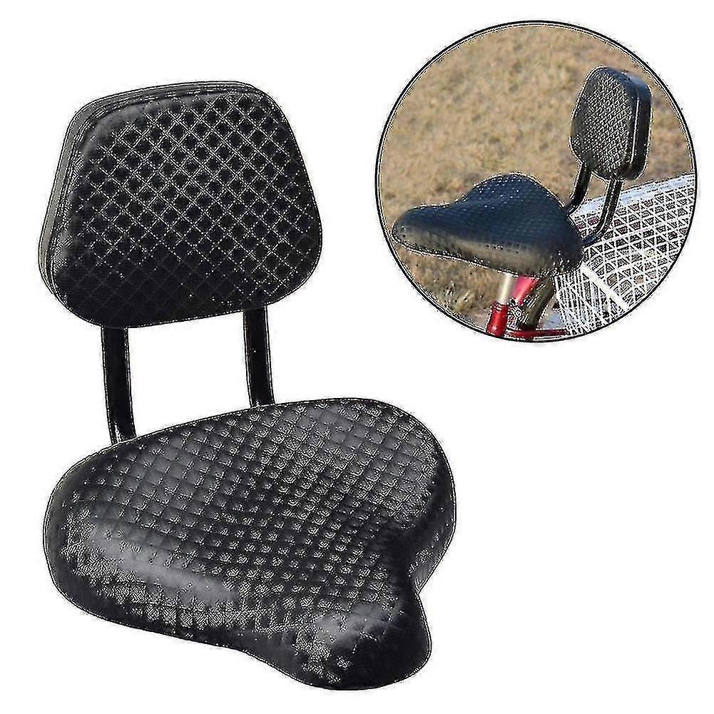 Siège de selle de vélo en similicuir large et confortable avec support de dossier