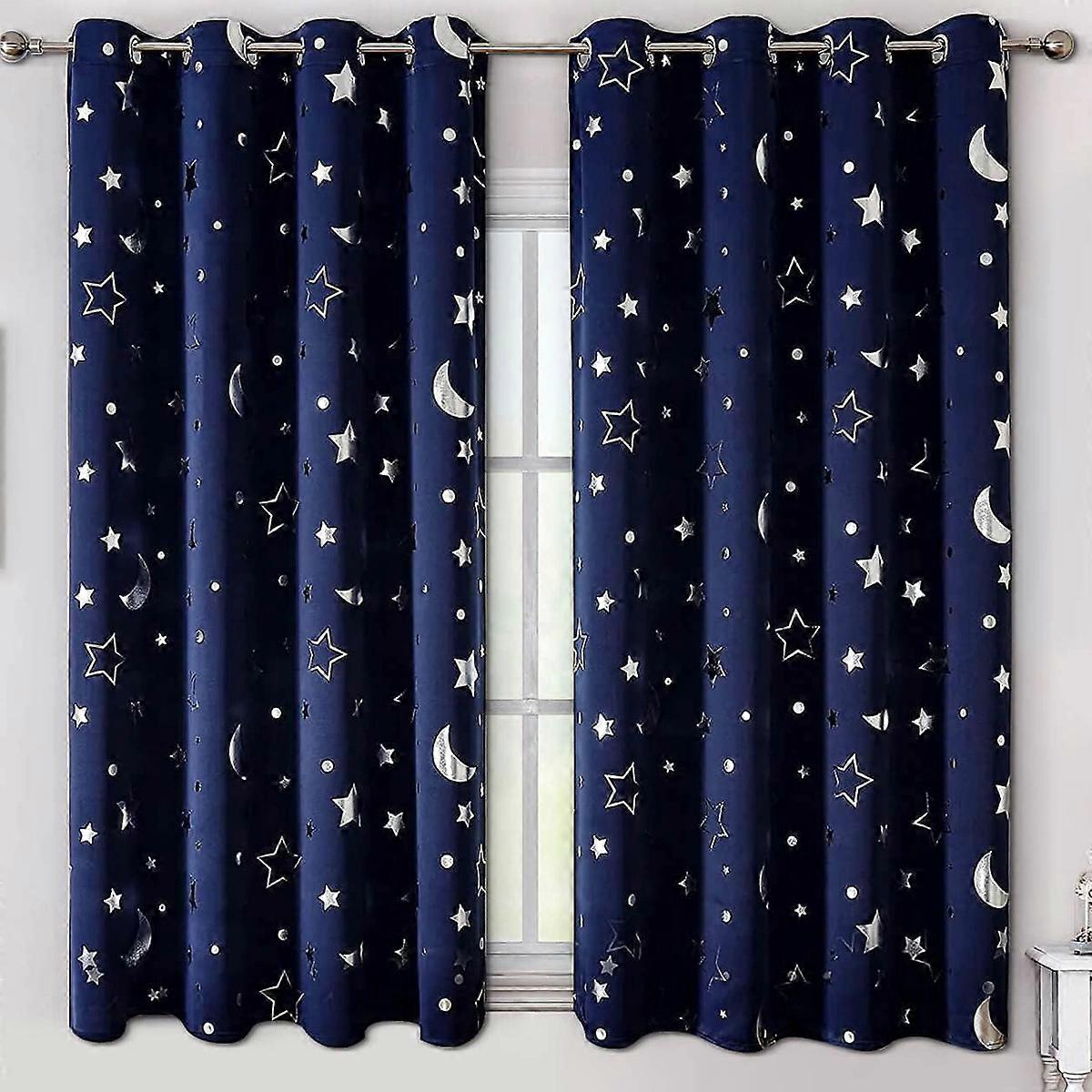 Star Curtains, 2 Panels for Small Nursery Windows, Room