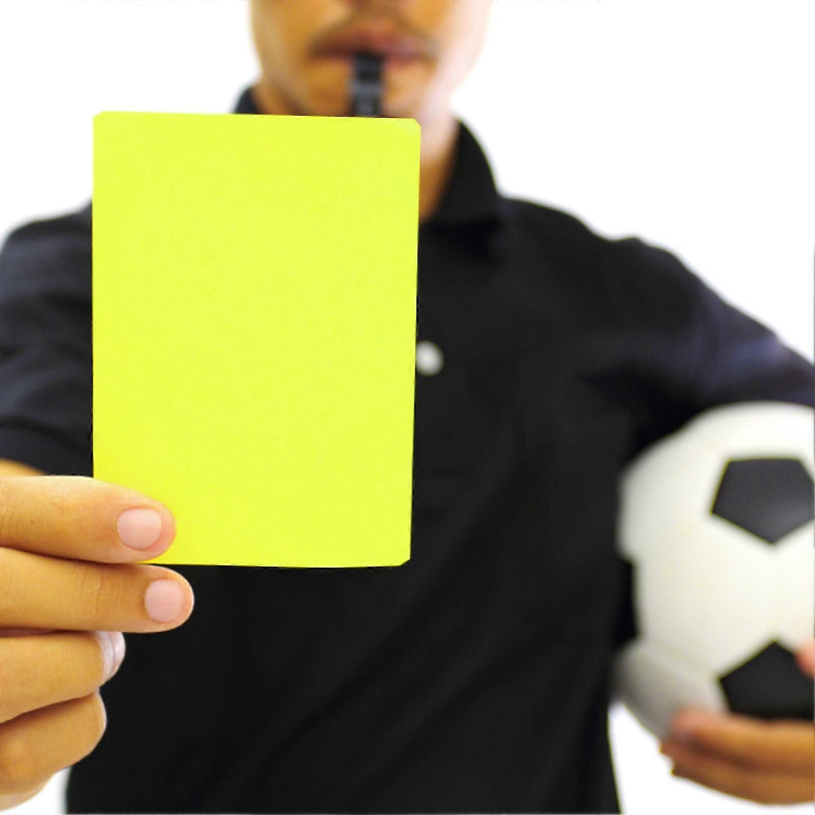 1 Set Football Referee Warning Card Bright Color Thickened Anti-break PVC Soccer Referee Red And Yellow Cards Referee Tool