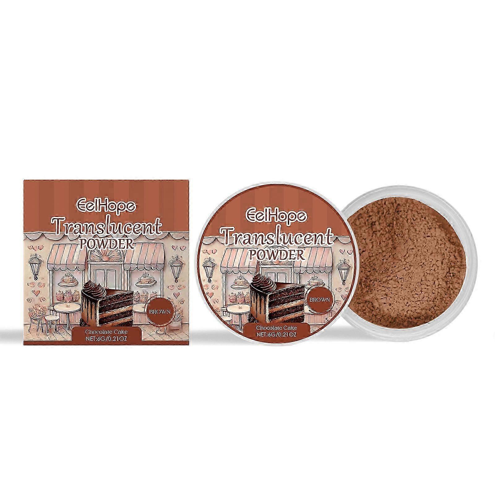 Chocolate Cake Scented Setting Powder Oil Control, Lightweight, Long-Lasting Makeup Finish for Oily Skin, Natural Matte Look, Easy Application