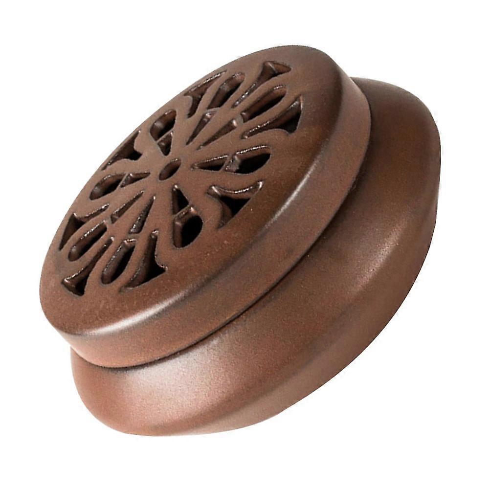Aromatherapy Burner Ceramic Home Censer Brown Color Suitable for Yoga Studio 1Set