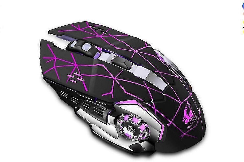 X8 Silent Glowing Mechanical Gaming Mouse with Wireless Charging Function