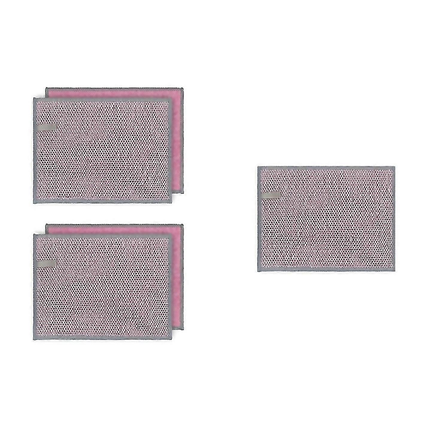 For 5pcs Multipurpose Dishwashing Rags Reusable Scrubbing Padspink