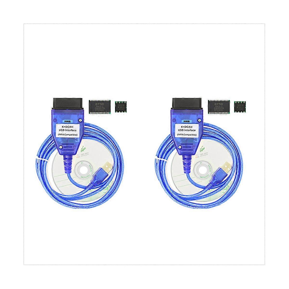 2X for K+Can Ft232Rl Chip with Switch for Scanner for K Dcan Usb Cable Obd Obd2 Diagnostic Interface
