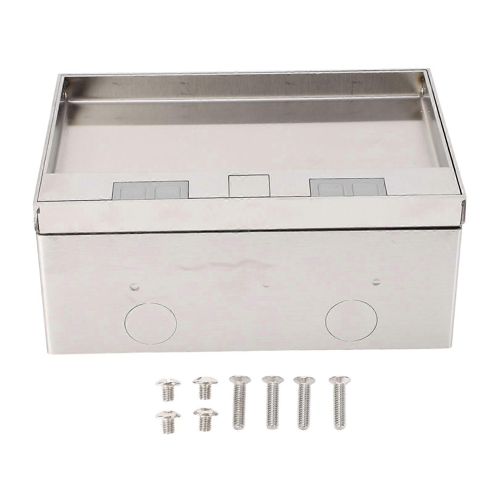 Recessed Floor Socket 4000W 3  Outlets Embedded Floor Receptacle Box for Office Hotel School