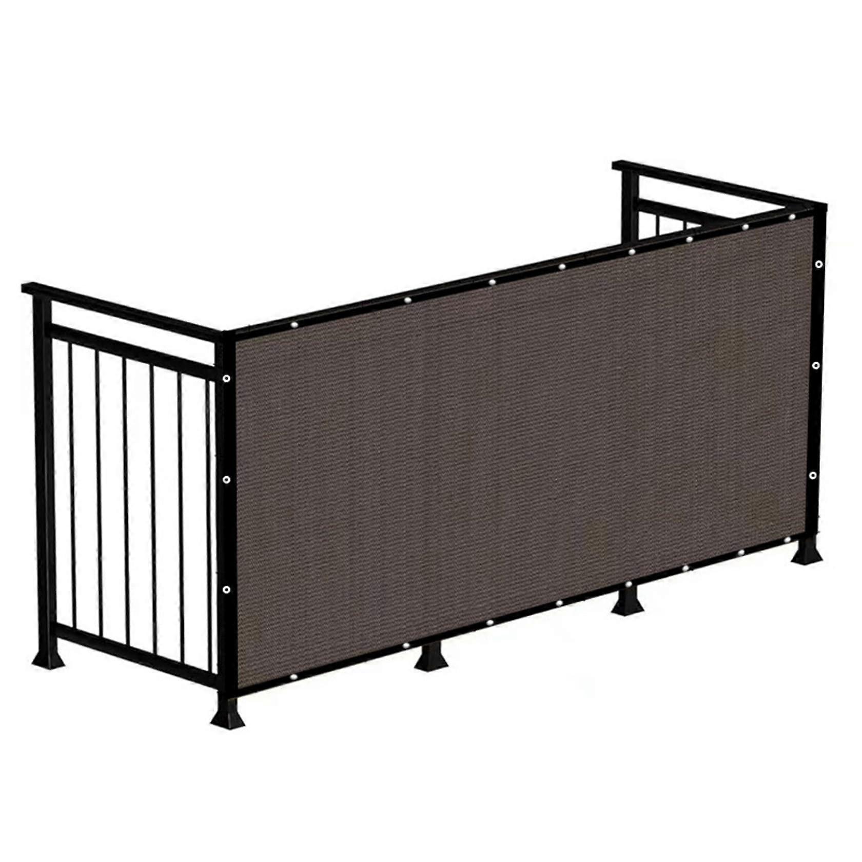 90% Shade Cloth With Grommets Pergola Shade Cover Dog Kennel Shade Mesh Tarp Sun Screen 6 X 16 Ft Mocha