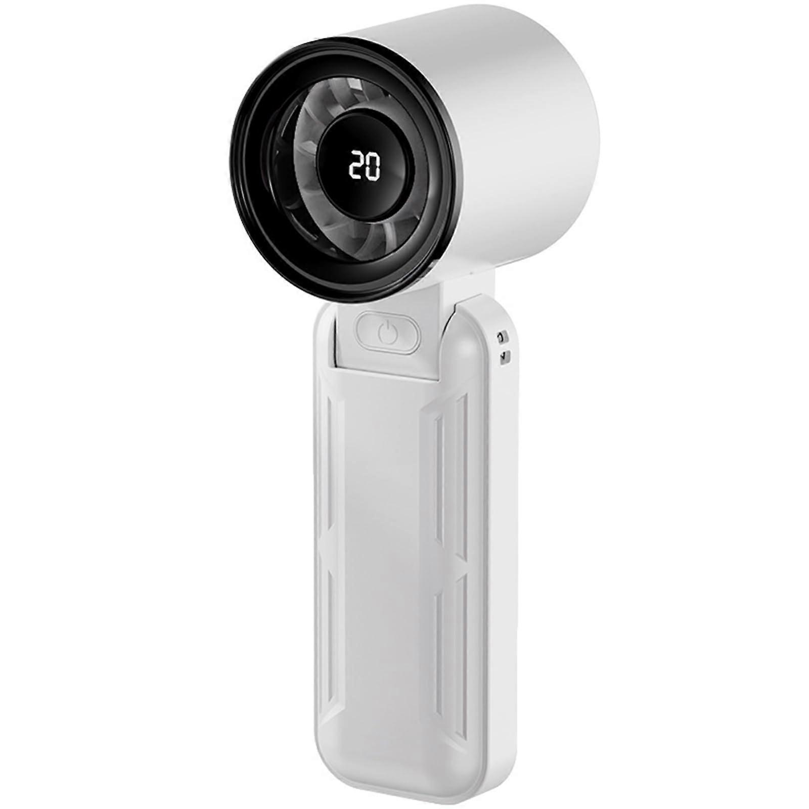 Portable Handheld Fan Foldable, 5Speed USB Rechargeable With LED Display For Travel And Home Use