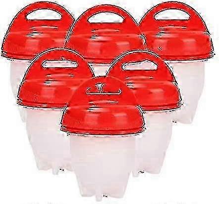 6pc Silicone Egg Cooker, Hard And Soft Make, No Shell, Non Stick Si...
