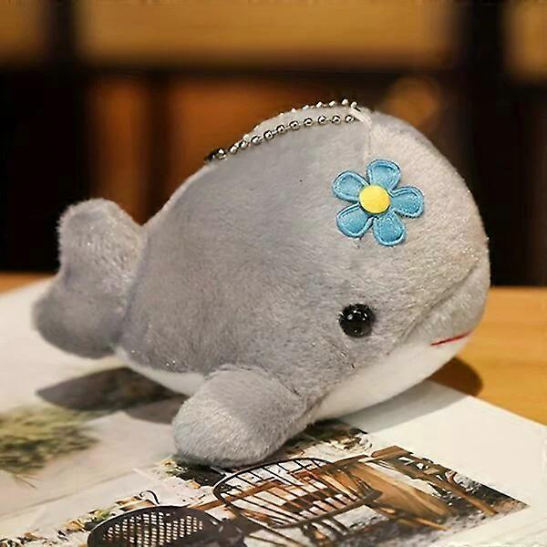 Small plush dolphin with bead chain, cute and practical