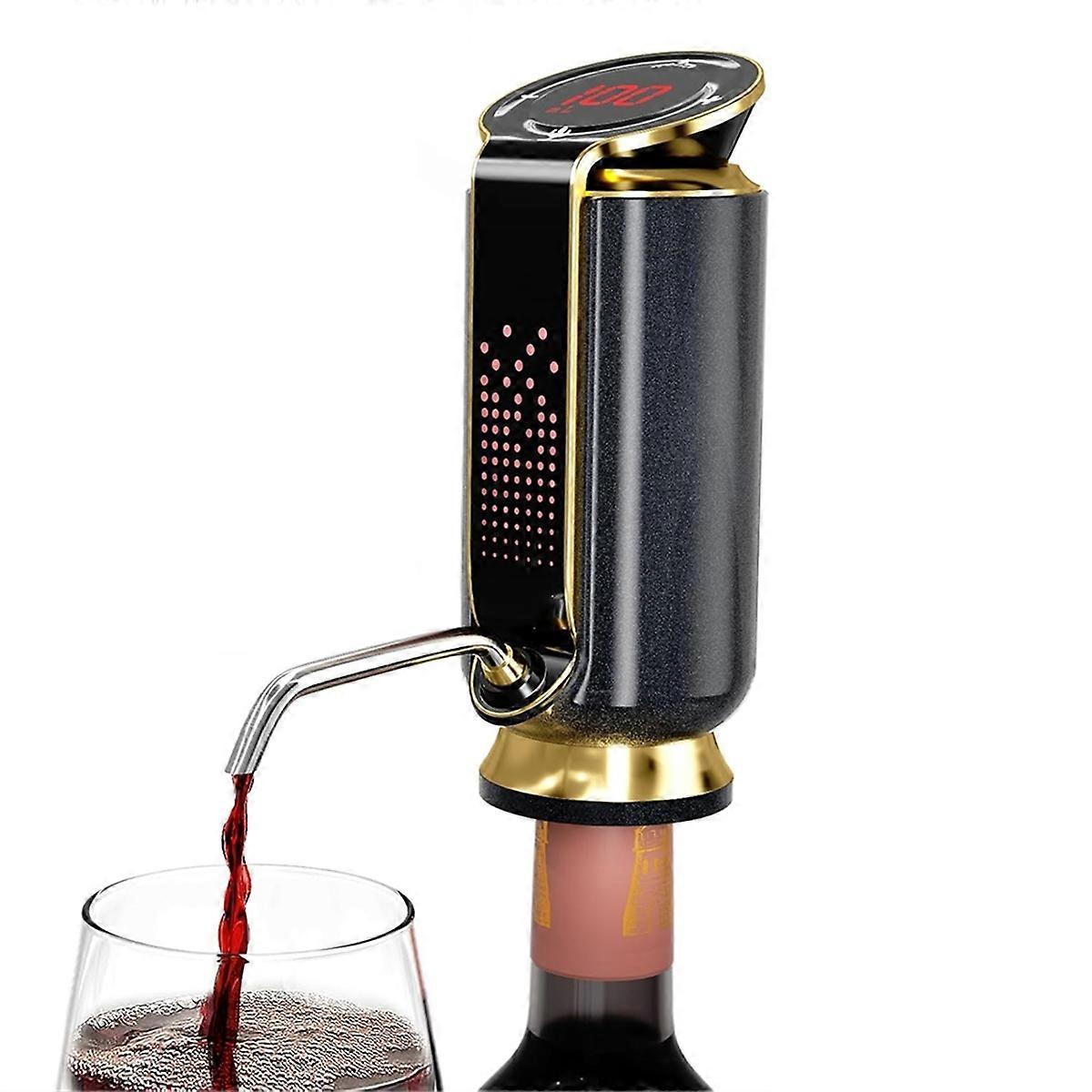 Aérateur de vin électrique 3 en 1, carafe, distributeur et pompe à vide - écran tactile LED, surveillance de la température
