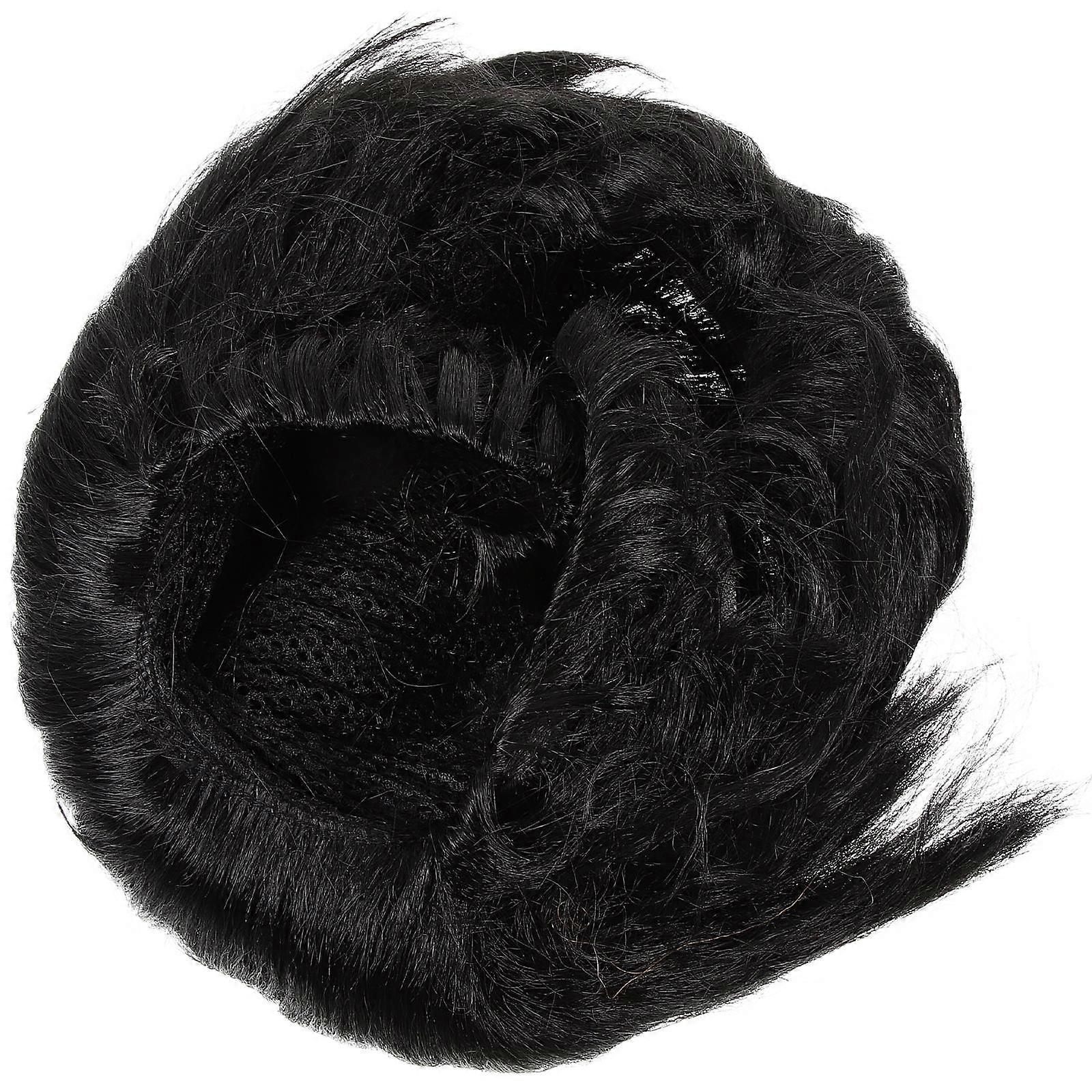 Disco Wig for Men Made of High Temperature Fiber Black Color Natural Hairline and Lightweight Design