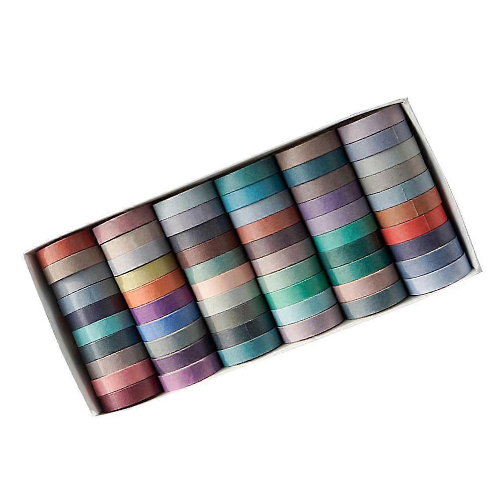 Self-Adhesive Sticker Decor for Gifts 60 Rolls Assorted Color Paper Tape