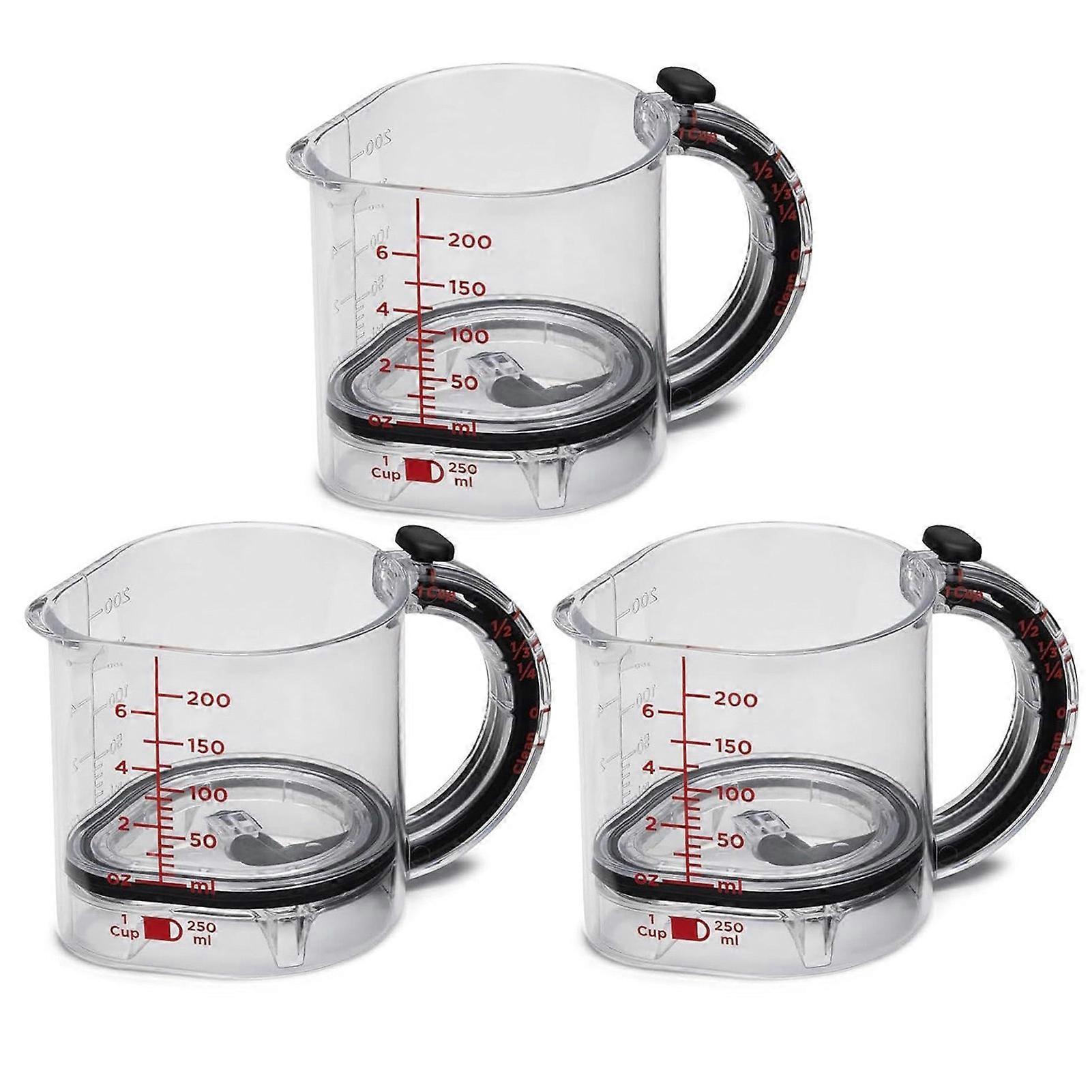 4-in-1 Adjustable Measuring Cup with Handle Multi-Function Food Grade Cups for Baking, Cooking & Kitchen Use