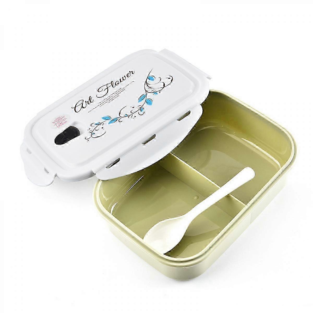 Bento Lunch Boxes - Reusable 2-Compartment Food Containers for School, Work, and Travel, Set of 1, Classic