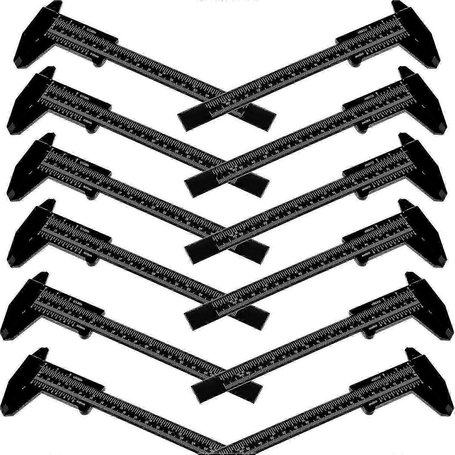 10 Pieces 150 Mm Mini Plastic Caliper Vernier Caliper Double Scale Sliding Gauge Measuring Tool For