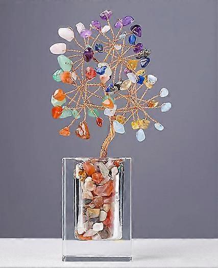 Crystal Bonsai Tree: Potted Feng Shui Crystal Tree Spiritual Decorations For Home Office Desktop - Small Wealth Bonsai For Bookshelf