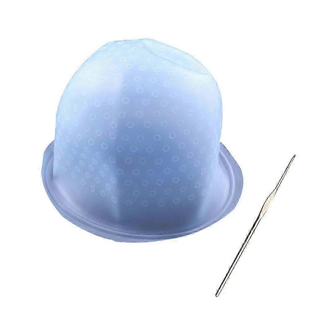 Reusable Silicone Dye Cap with Needle for Precise Hair Colour Highlighting and Styling at Home