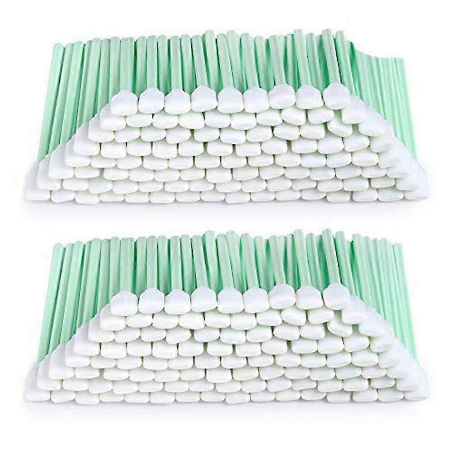 100PCS Foam Cleaning for Lab, Sponge Tip Swabs,Green