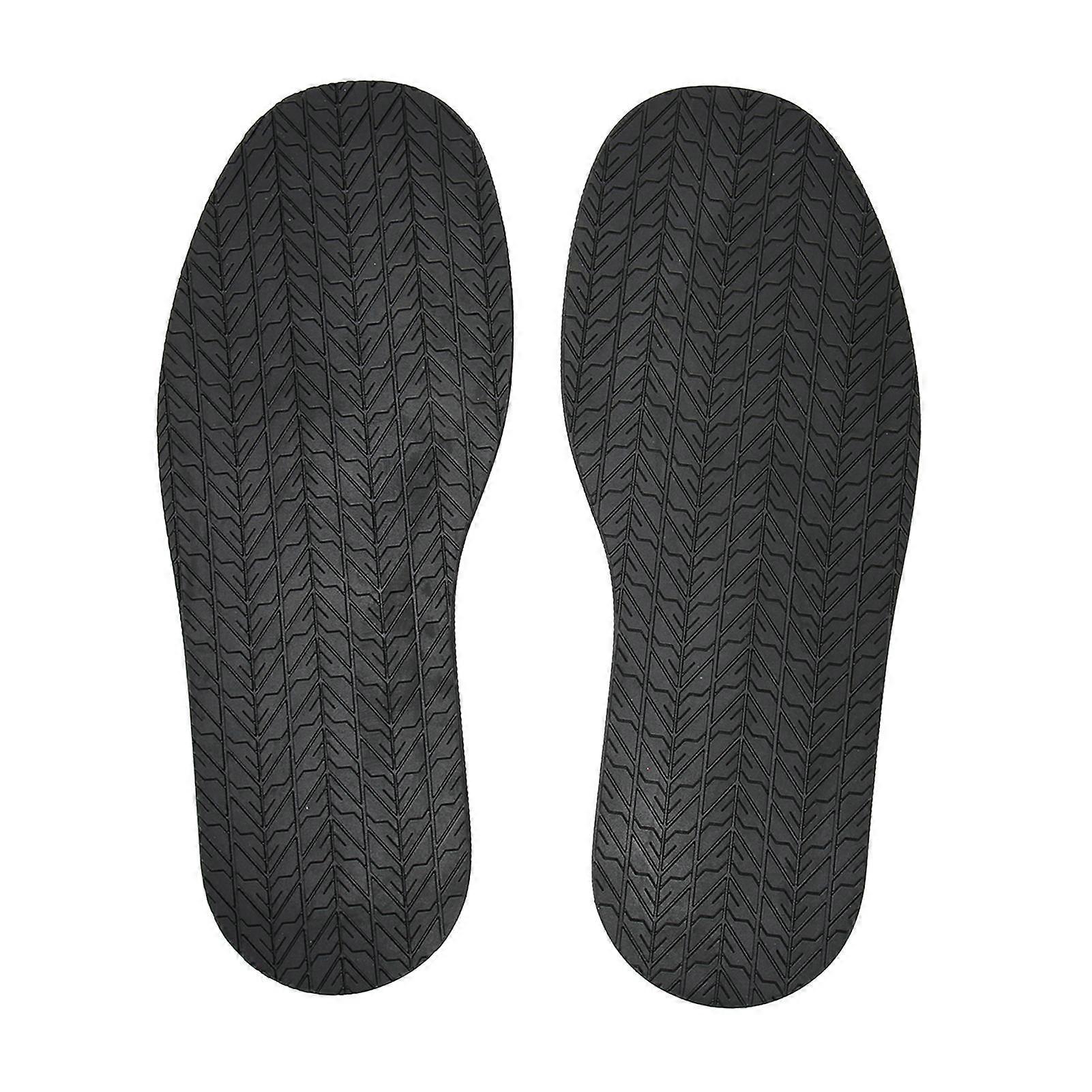 1 Pair Full Soles 12.7in Long 4.9in Wide Anti Slip Noise Reduction Shoe Rubber Sole for Repair Replacement
