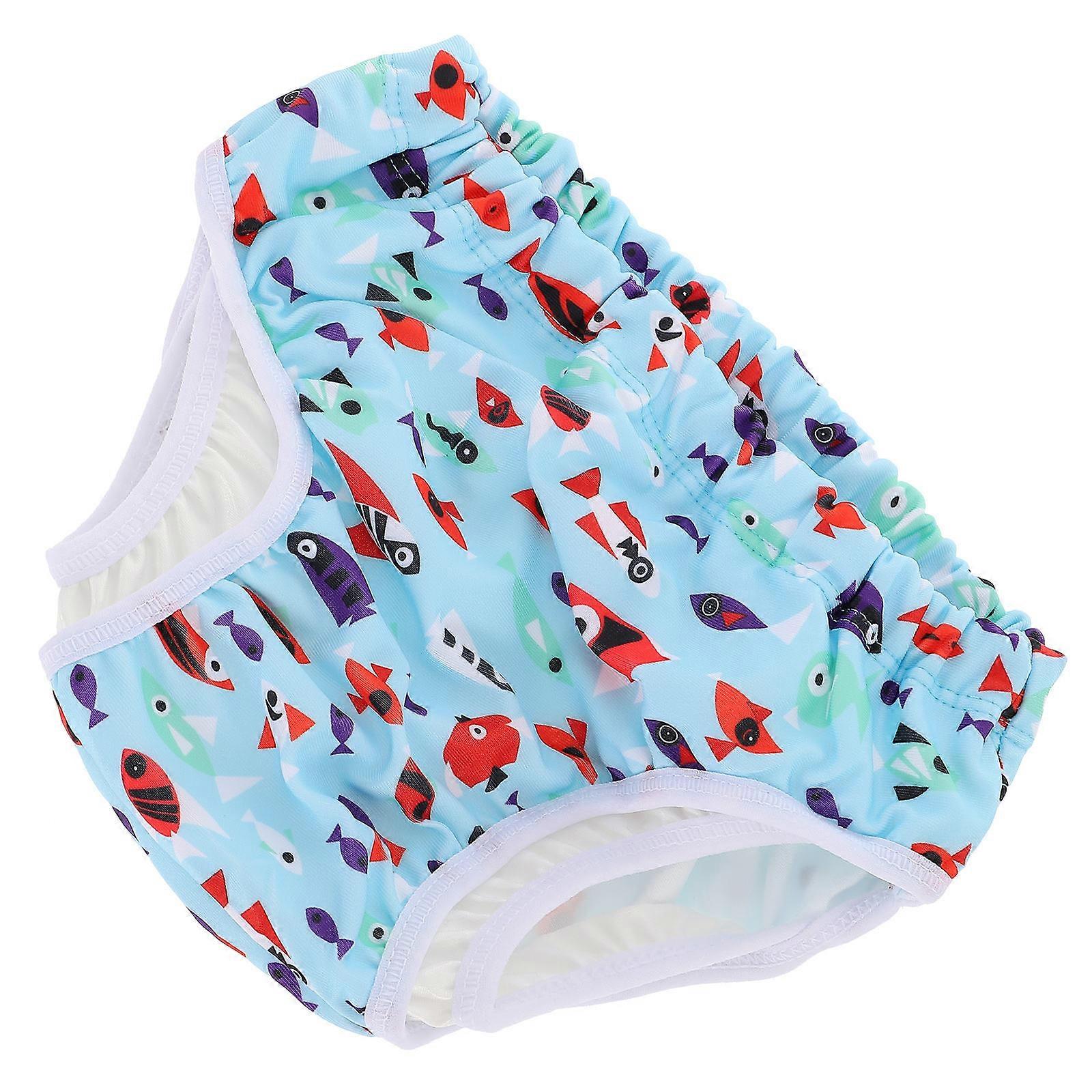 Toddler Swim Diapers Reusable Nappies Newborn Chinlon Material Printing Baby Swim Diaper Pants 25x22x0.8cm Size Beach 1Pcs