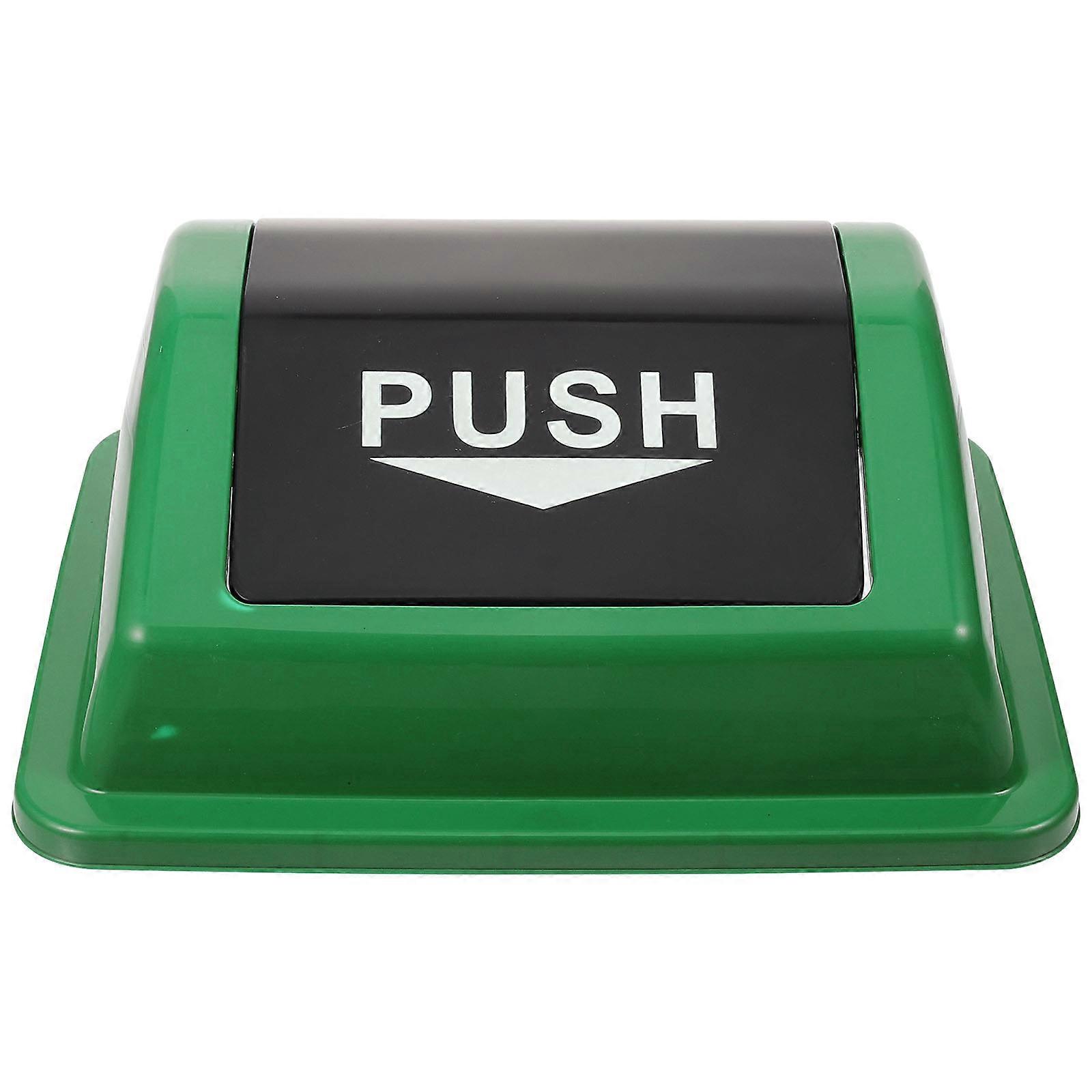 Green Trash Can Lid Plastic for Outdoor Use Trash Cover