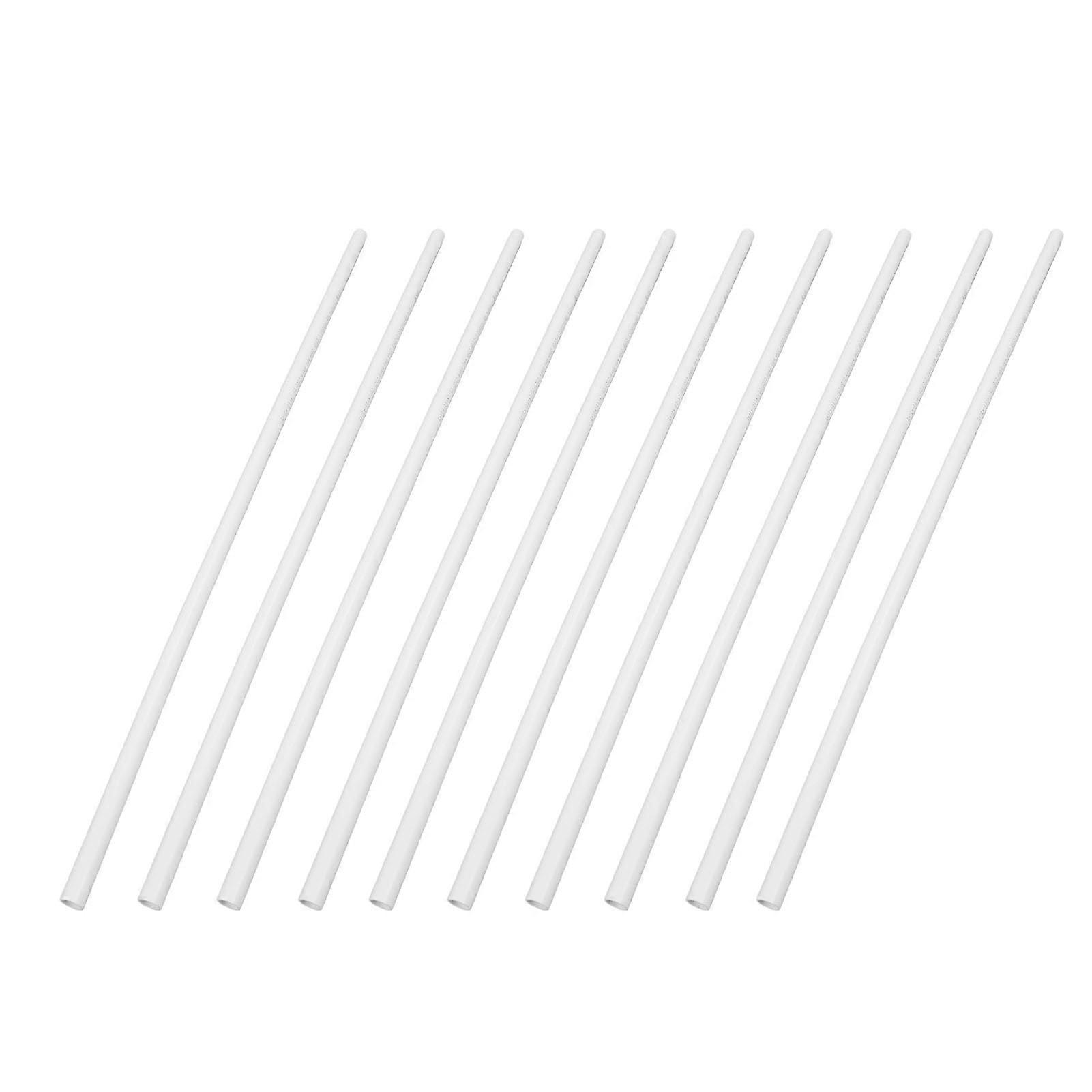 10 Pcs 1m White PVC Pipe 20mm OD UV Proof for DIY Projects