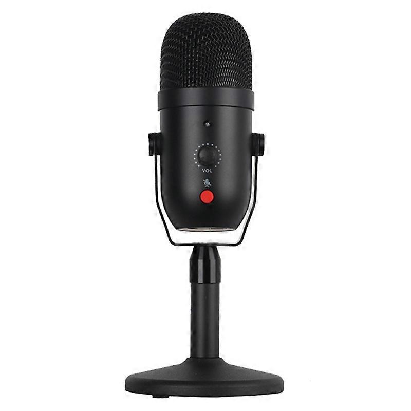 USB Condenser Microphone Cardiod Pickup Studio Recording Mic for PC Computer Streaming with Volume C