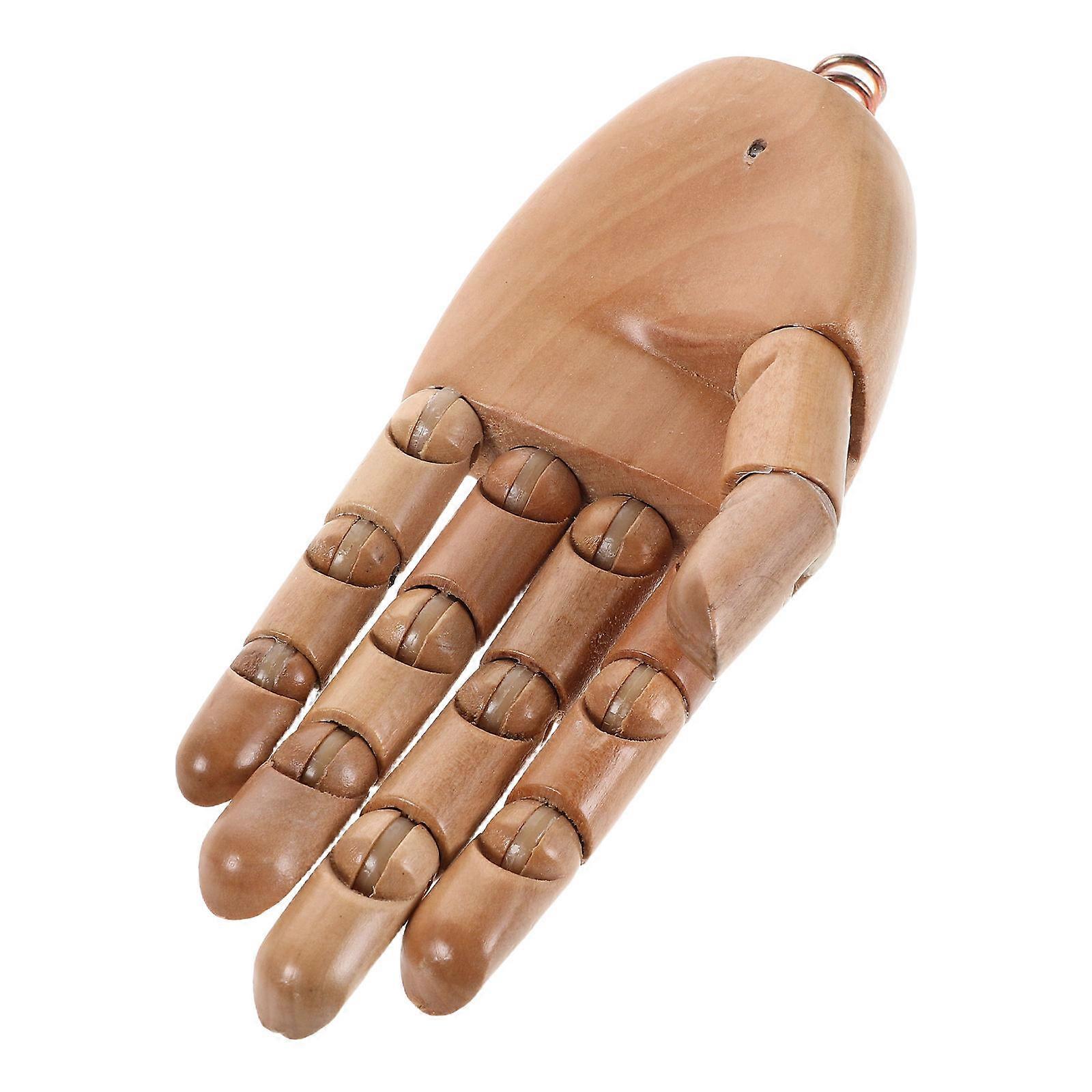 Flexible Hand Model Wooden Mannequin for Drawing Use 5Pcs Figurine