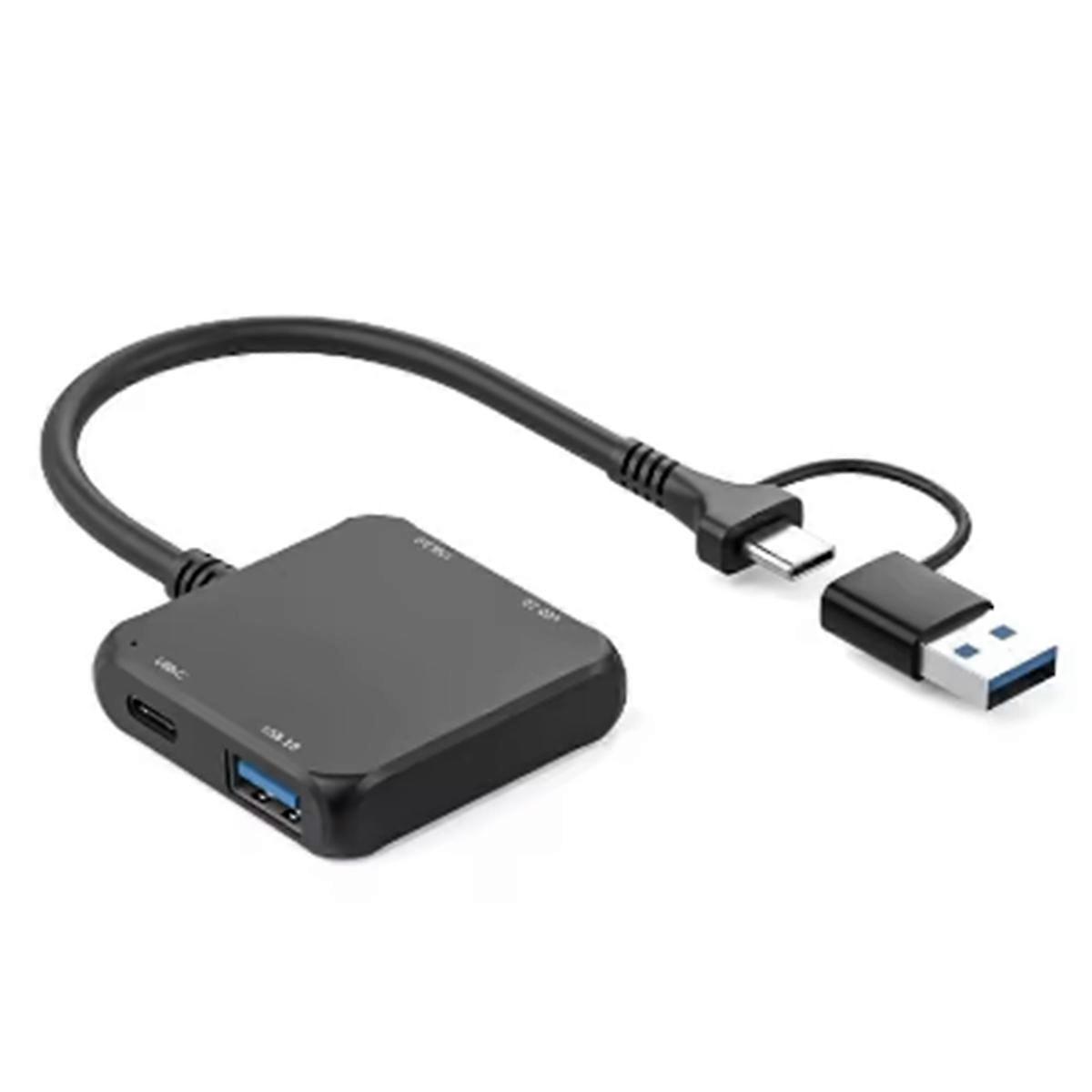 USB C Extension Cable USB Splitter USB C/USB Male to 2xUSB2.0+1xUSB3.0+1xType C Splitter Cable for PC Keyboards Laptop