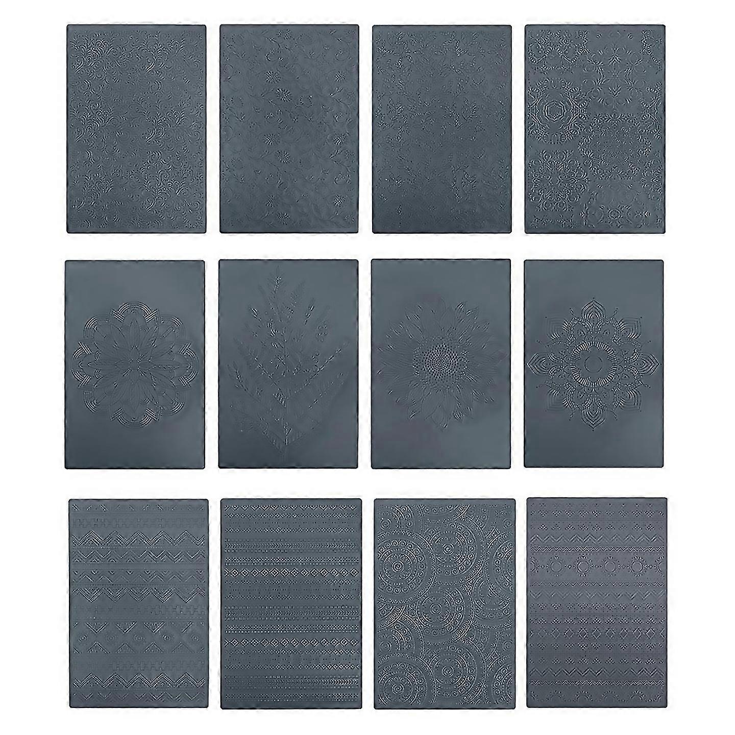 For 12 Boho Style Textured Mat Made Of Clay Works