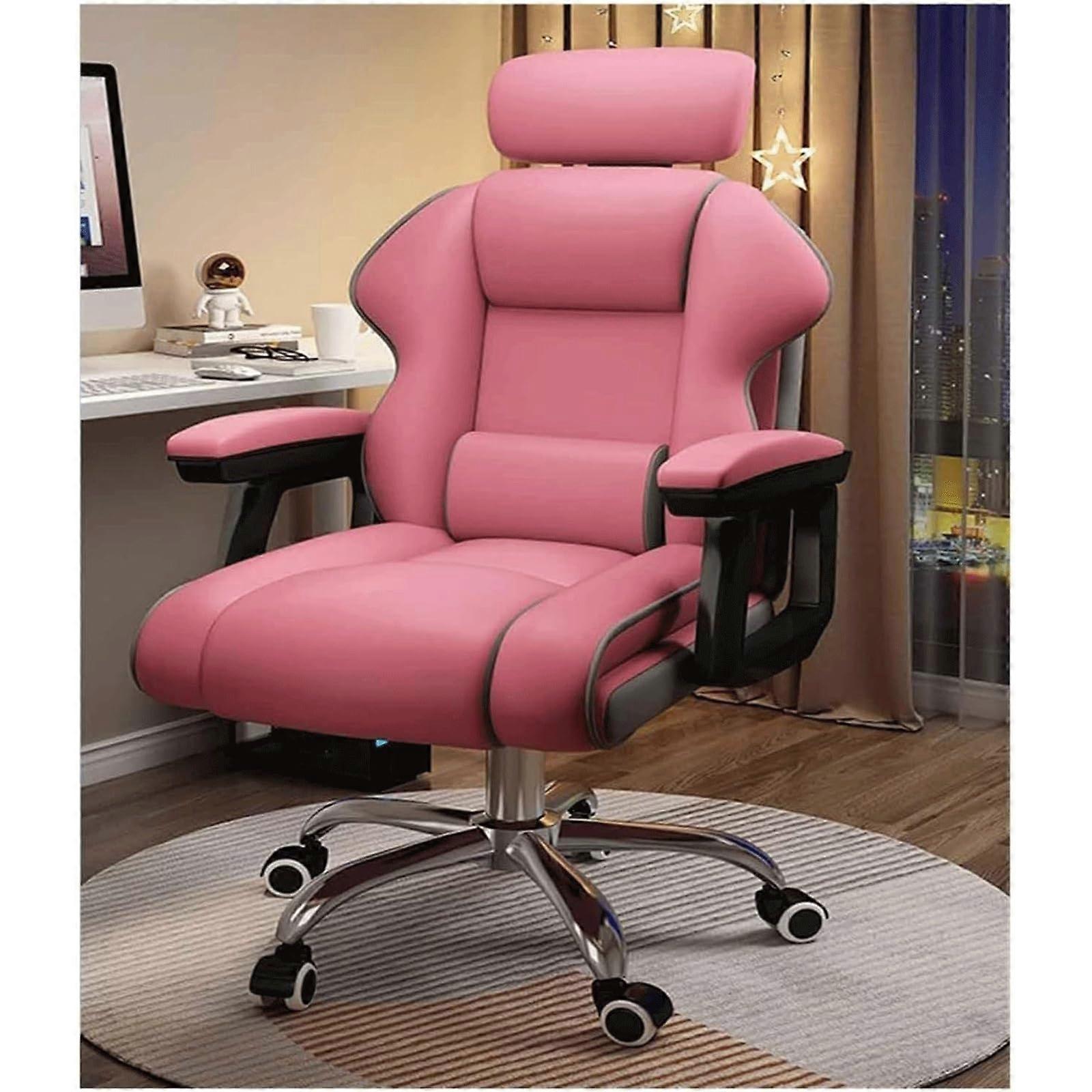 High Back Gaming Chair with Adjustable Lumbar Support and Headrest, PU Leather Ergonomic Office Desk Chair, Comfortable Design