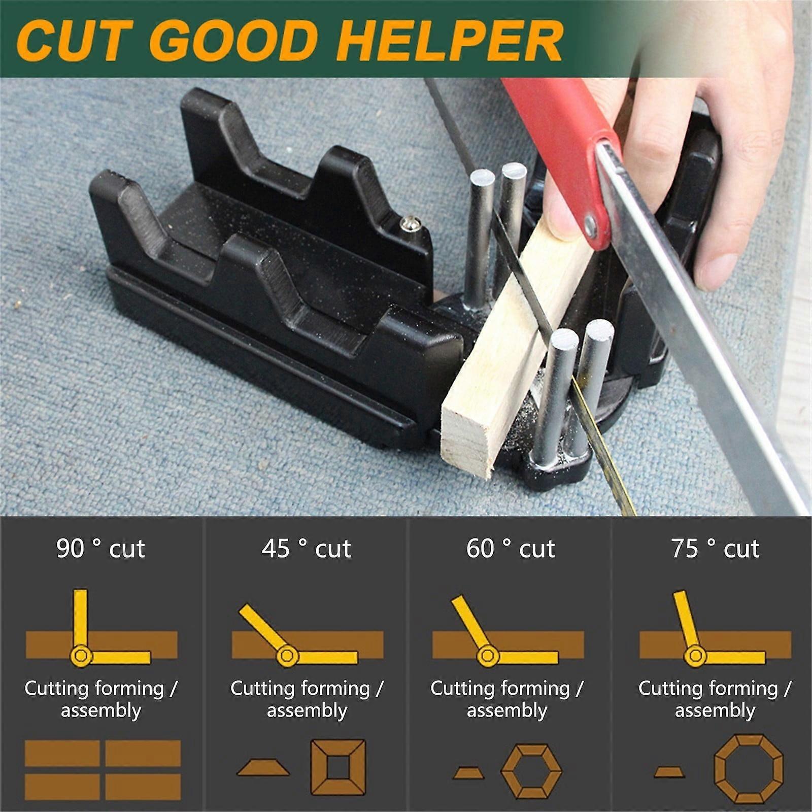 Ycolew 2-in-1 Mitre Measuring & Cutting Tool, Compatible with Miter Saw, Protractor for Woodworking, Carpentry & Home Improvement (138 chars)