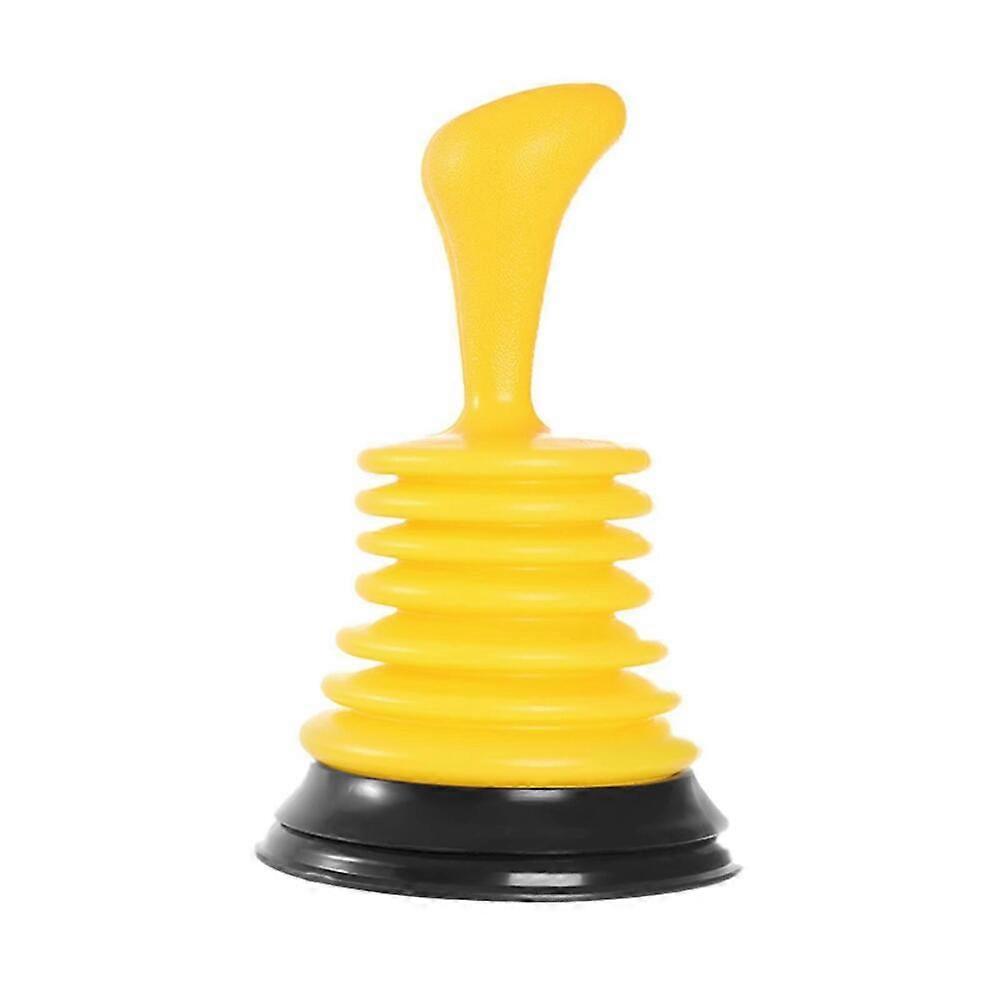 19cm Drain Cleaner Plunger Plastic Plunger Handheld Plunger Toilet Clog Remover Powerful for Home &amp; Commercial Use Yellow