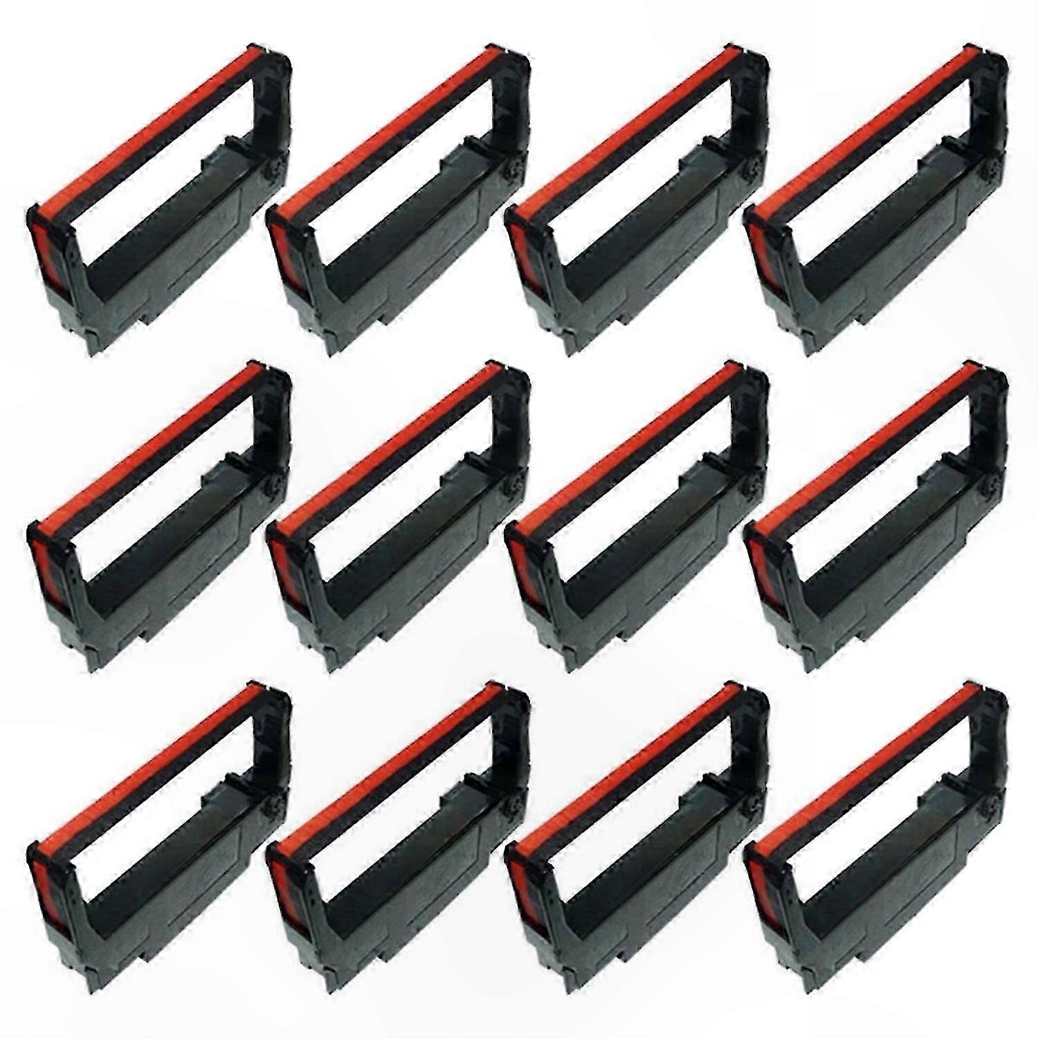 12-Pack Printer Ribbons, Black and Red, Compatible with Epson ERC38 ERC30 ERC34 TM-U220 Series