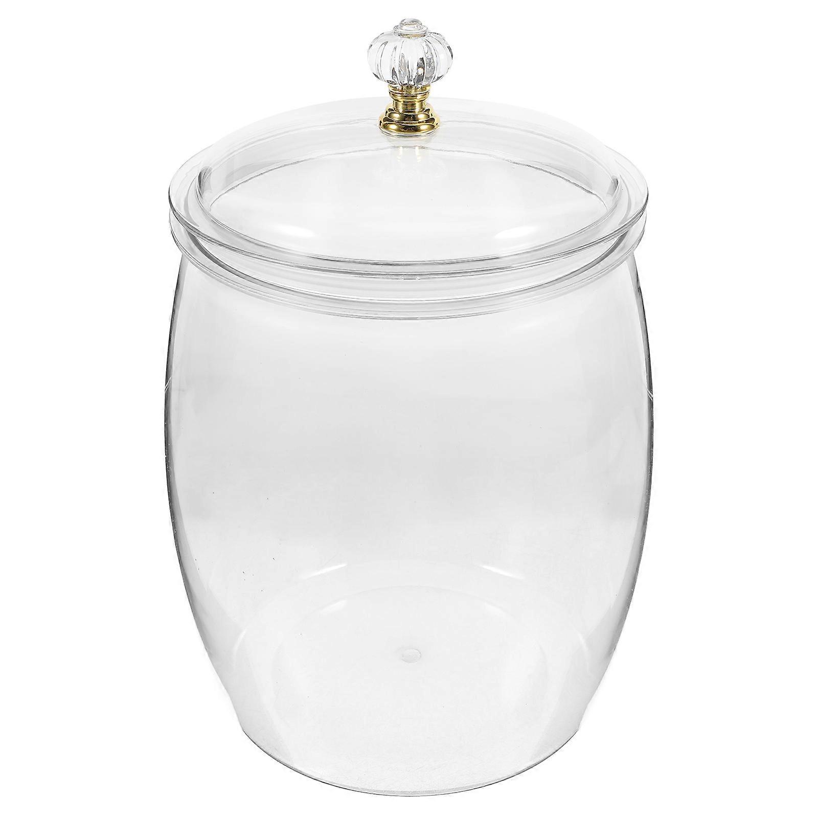 Clear Plastic Cookie Jar with Lid for Storage 2Pcs Airtight Sealed Container