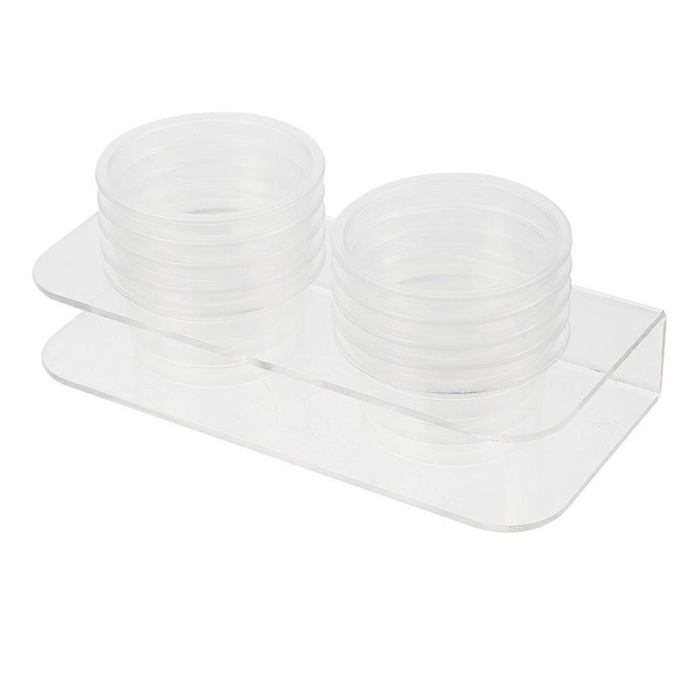 Reptile Feeder Transparent Plastic Food Cups for Pet Use 1Set