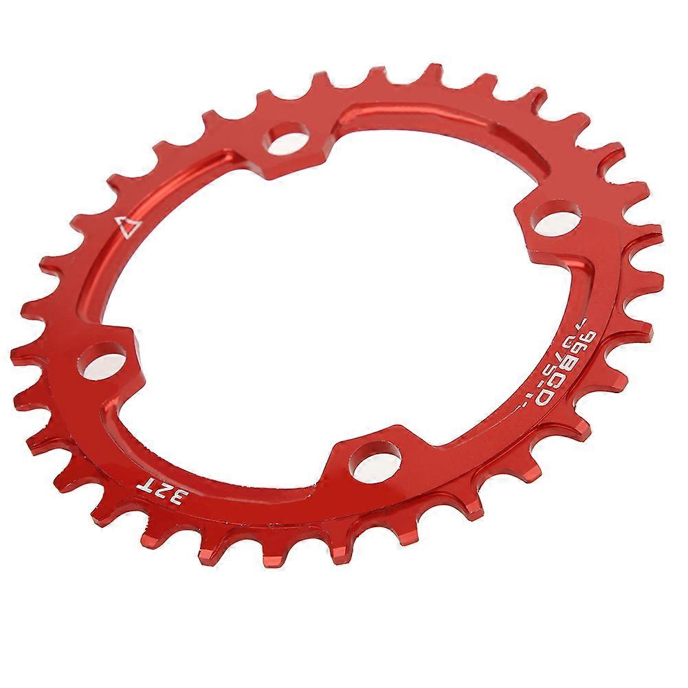 32T Narrow Wide Round Chainring for Mountain Bike, Single Chain Ring Replacement, Durable Bicycle Chainring 96BCD Compatible
