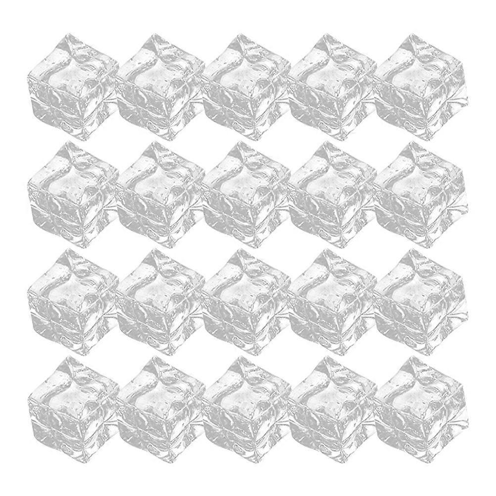 Ice Cube Props For Decorative Use 250 Pcs Transparent Acrylic Simulation Ice Cubes For Home Restaurant And Bar Decoration