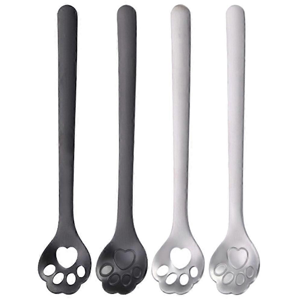 Assorted Color Stainless Steel Spoons Design For Stirring Drinks Home Use 8Pcs