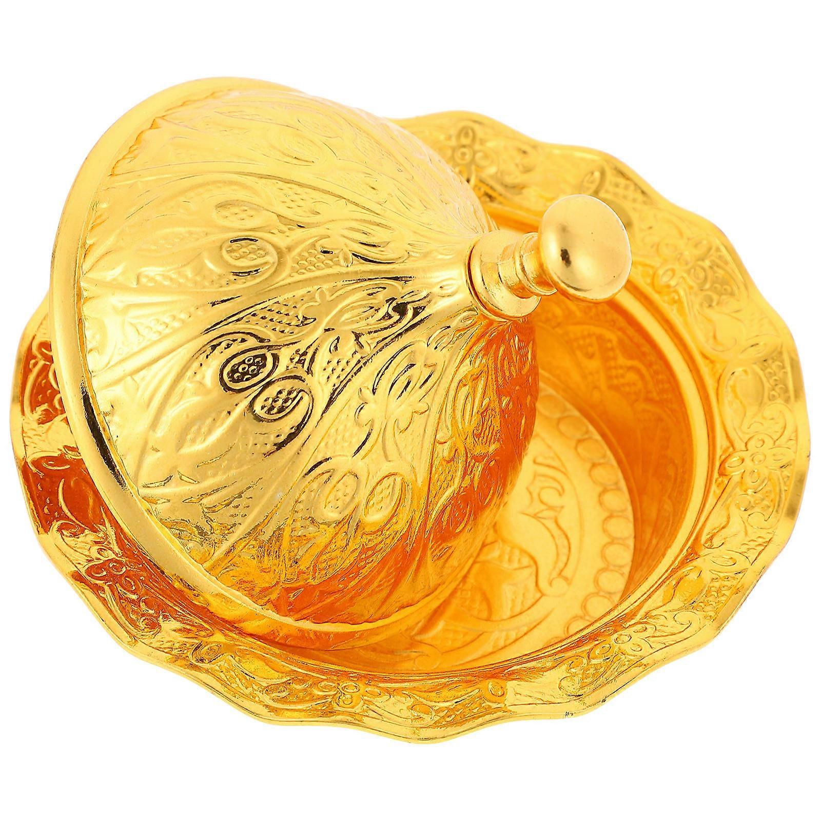 5Pcs Vintage Style Sugar Container With Lid For Coffee Shop Enjoyment Round Shape Dust-Proof Serving Tray