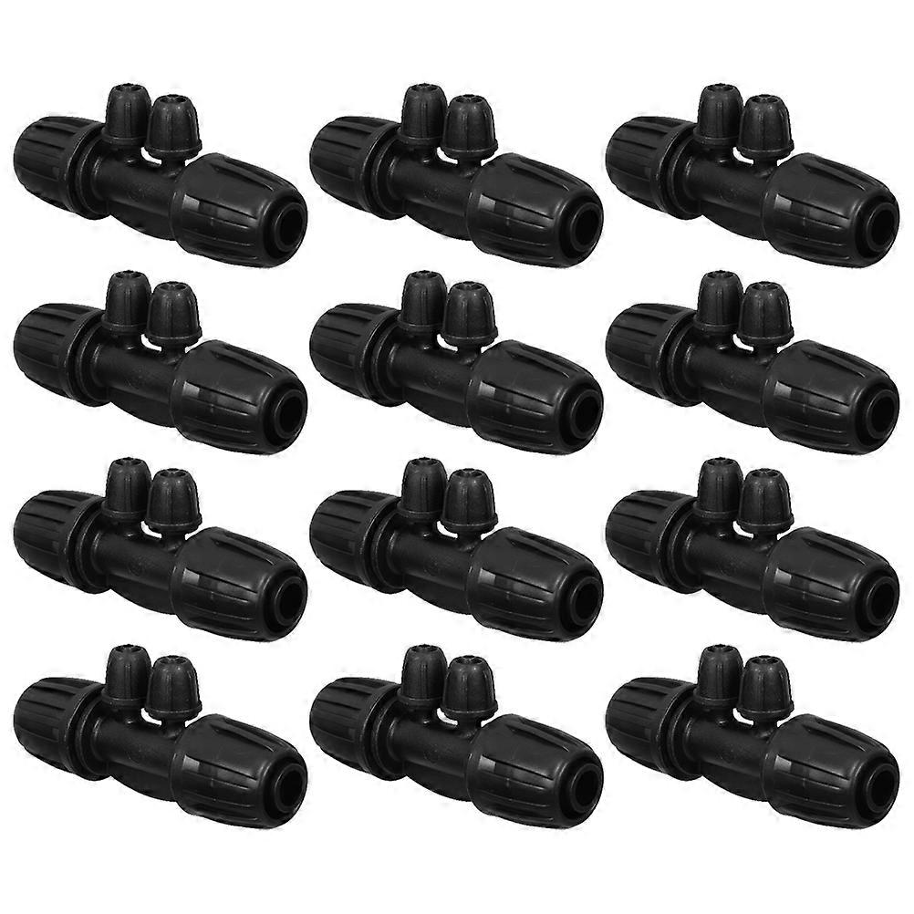 Drip Irrigation System Couplings for Garden Hose 60Pcs Set Black