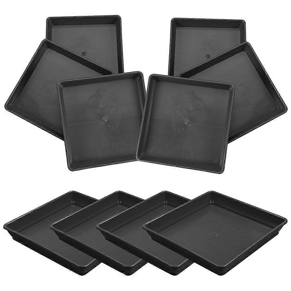 Plant Saucer Plastic Pot Tray for Plant Drip Function 20Pcs Black