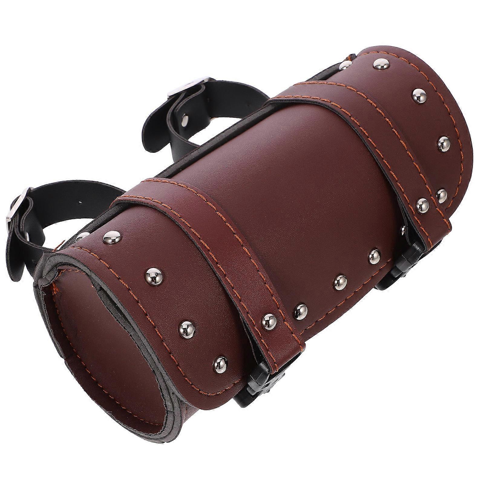 Motorcycle Fork Bag PU Saddlebag for Accessories 5Pcs Pack