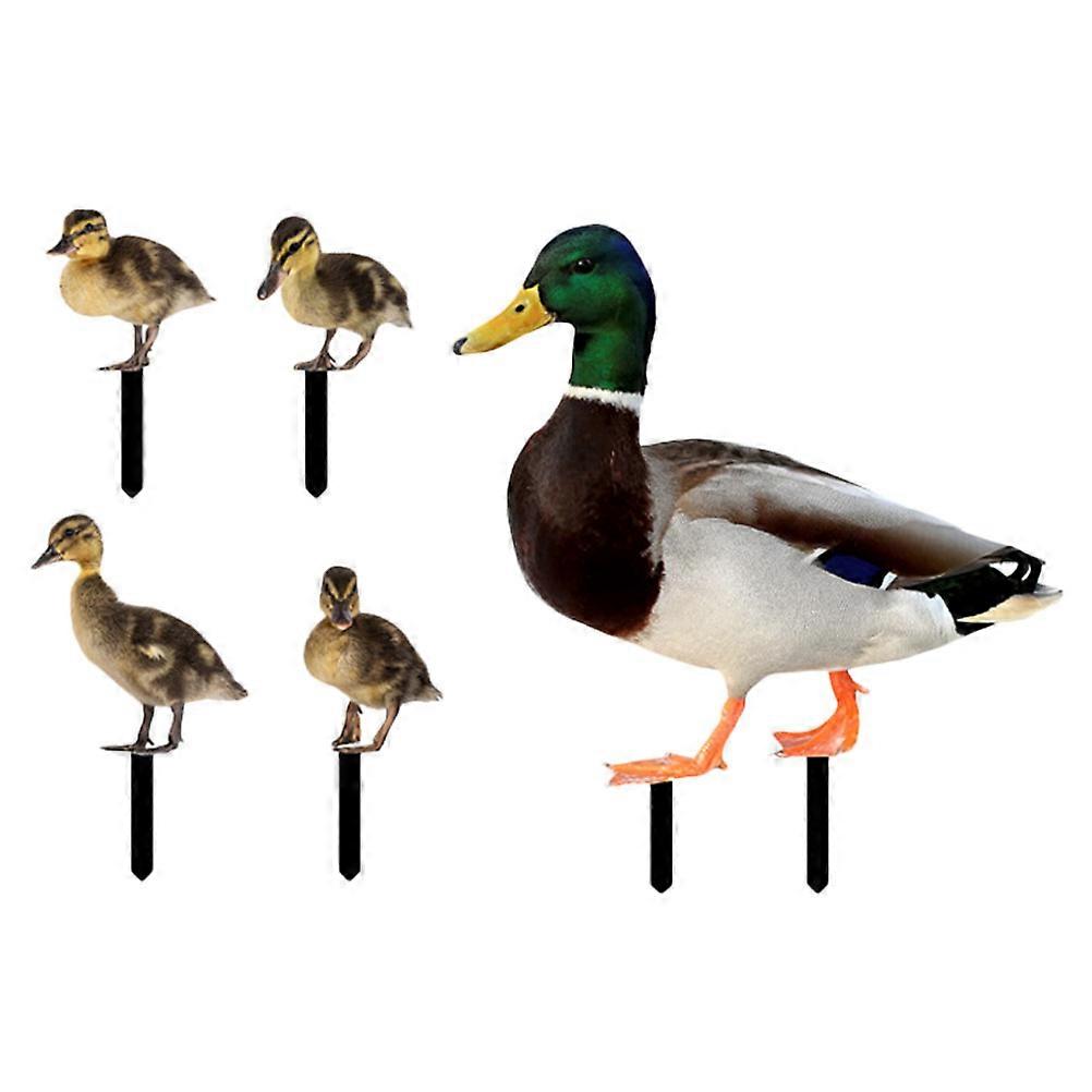 Durable Acrylic Outdoor Lawn Stake Decor With Lifelike Duck Shape Suitable For Garden Enhancement In Parks And Yards 4 Large Duck Stakes