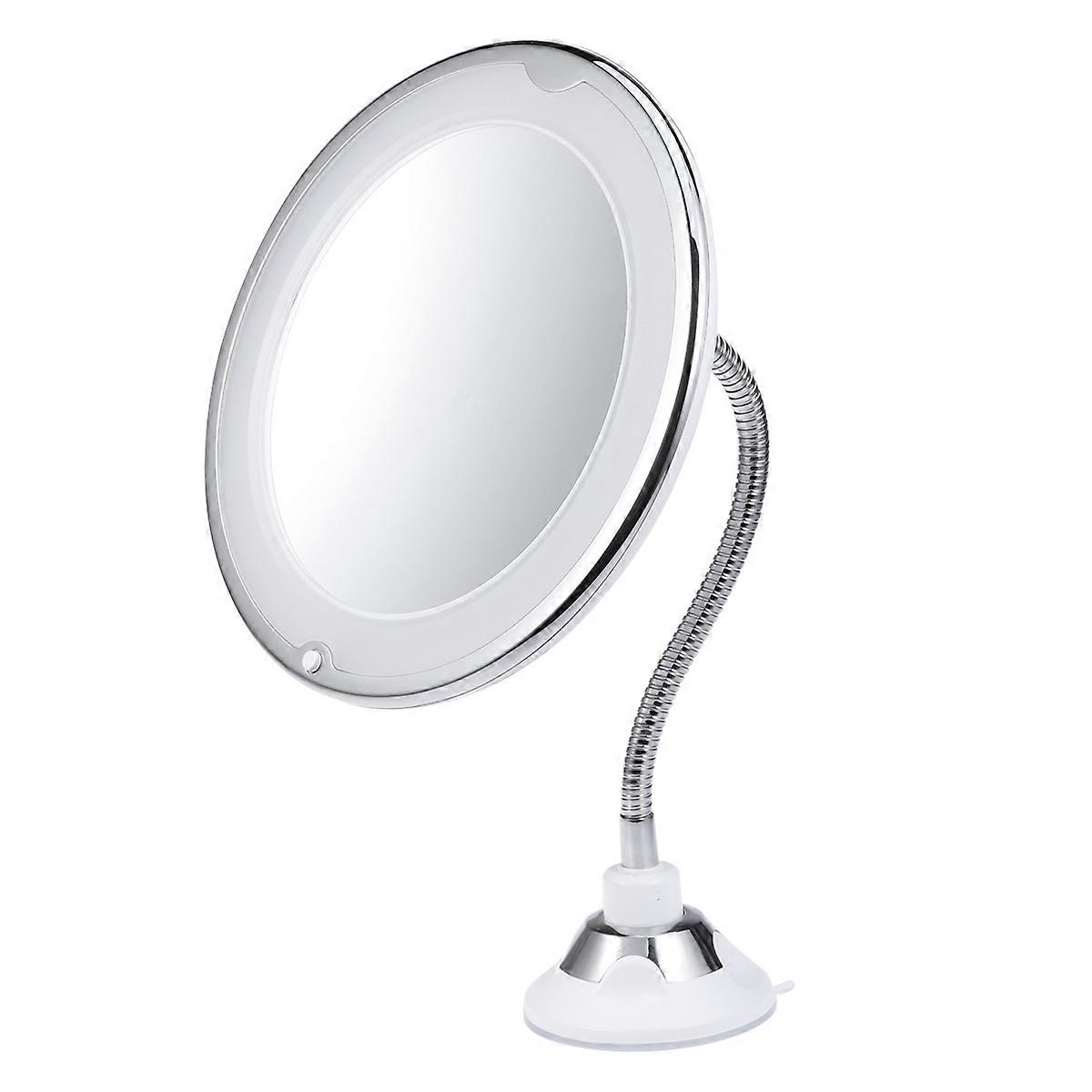 Portable Mirror 10x Magnifying LED Cosmetic Mirror with Sucker 2Pcs