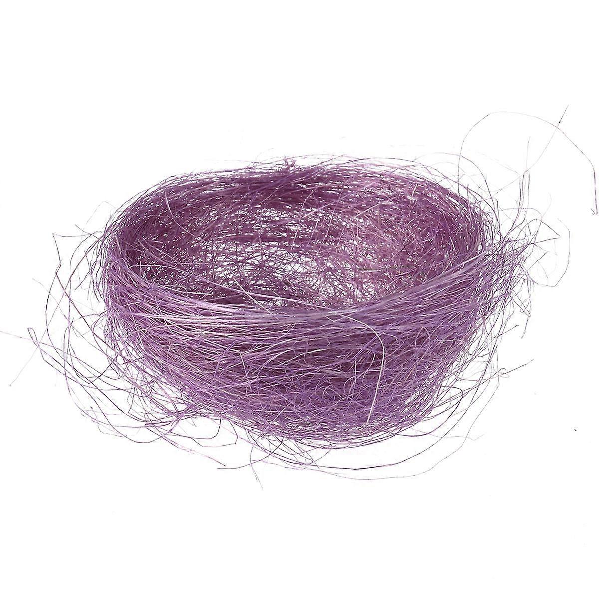 Handmade Nest Chicken Coop Artificial Nest for Easter Use 3Pcs Violet